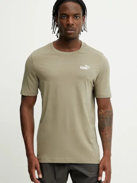 Тениска Puma с изчистен дизайн зелено