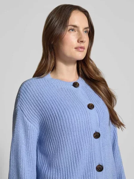 Kardigan rozpinany krój regular fit z jednorzędową listwą guzikową Model LEA' Vero Moda