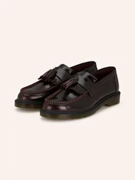 Dr. Martens Lakované Mokasíny Adrian tmavě červená