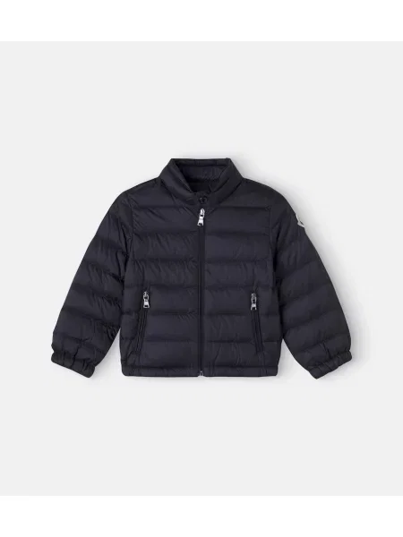 Pūkinė striukė Moncler Enfant mėlyna