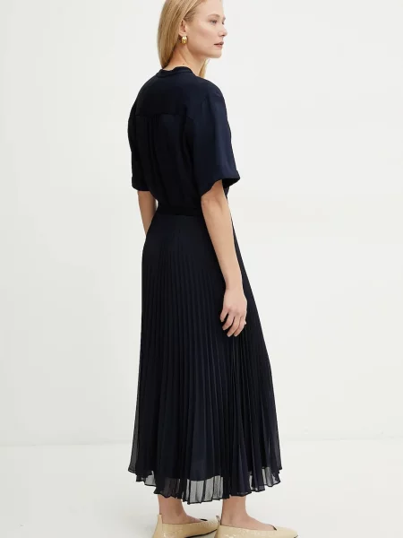 Платье миди Boss клеш синее