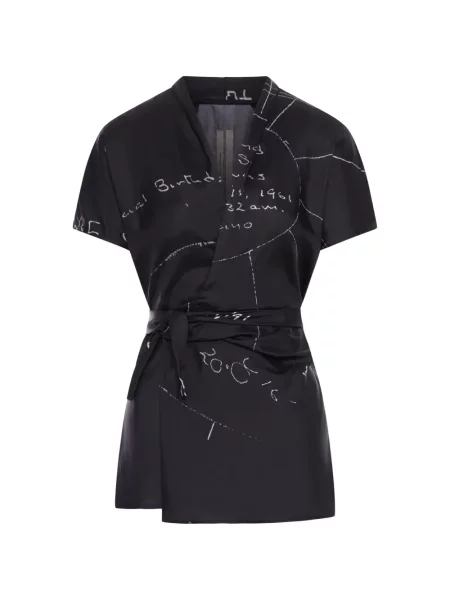 Talie bluză Rick Owens cu imagine cu legături negru