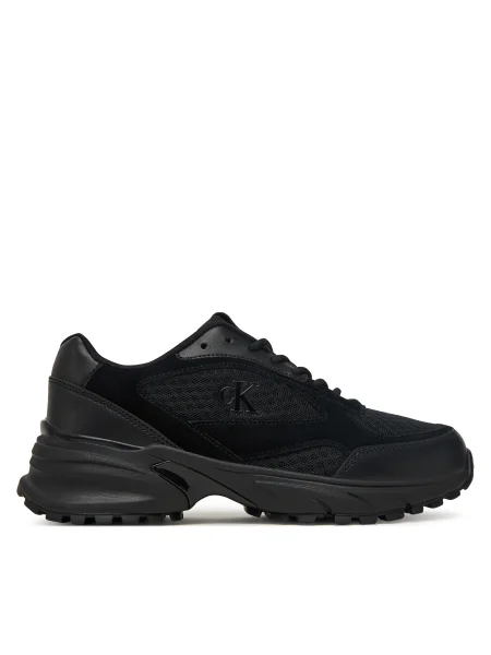 Dámske topánky Calvin Klein Hike Runner Mesh Mix triple black čierna