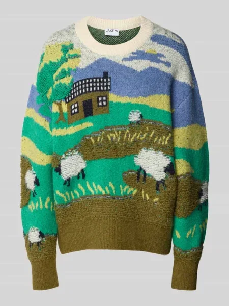 Sweter z dzianiny ze wzorem na całej powierzchni Jake*s Casual