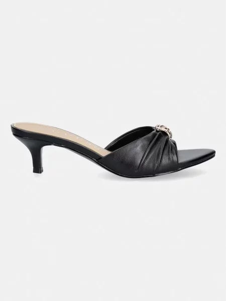 Papuci Guess cu toc jos negru