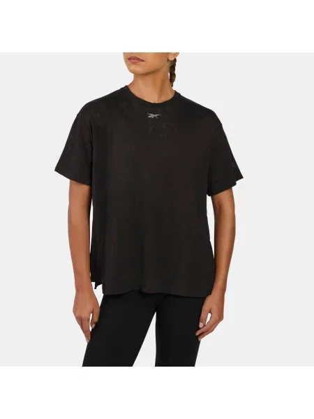 Reebok koszulka Lux Fitness Training Burnout female Black Size: XS czarna