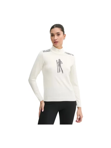 Newland sweter Fleur ciepły z golfem beżowy