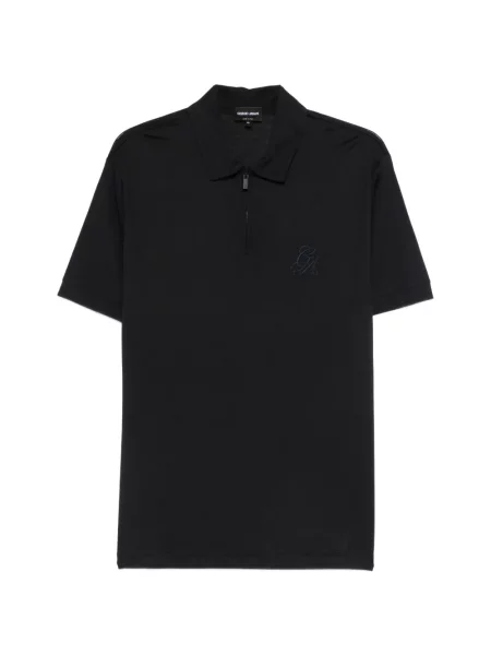 Polo majica Giorgio Armani s vezom plava