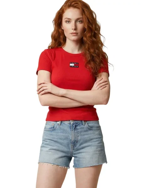 Koszulka Tommy Hilfiger Jeans z krótkim rękawem