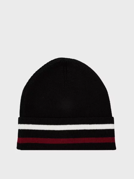 Вовняна шапка Tommy Hilfiger чорна