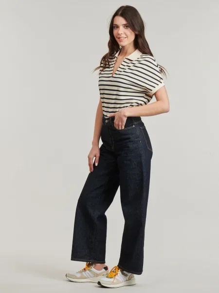 Polo Tommy Hilfiger din lyocell alb