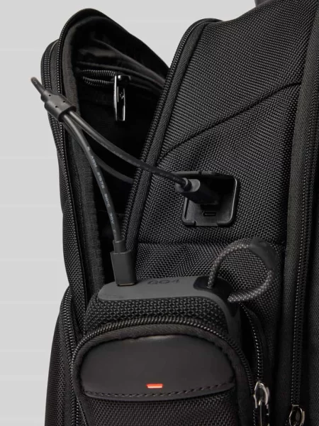 Plecak z mieszanki skóry cielęcej z detalem z logo model Pro-DLX' Samsonite czarny