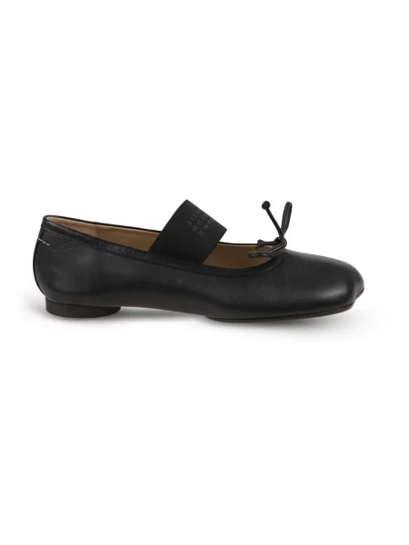 Maison Margiela baleriny skórzane czarny