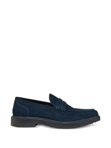 Pantofi loafer Geox din piele de căprioară albastru