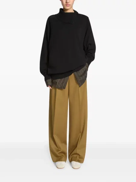 Sneakerși Dries Van Noten din piele de căprioară alb