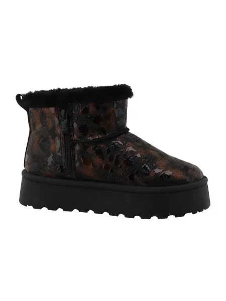 TOM TAILOR Botine maro închis negru
