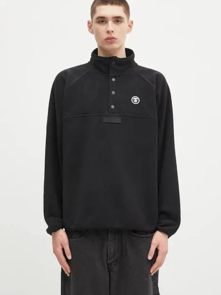 AAPE hanorac fleece Now Crew Neck uni negru