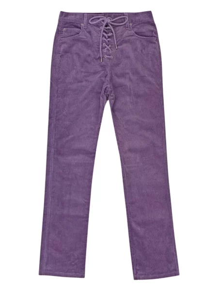 Pantaloni Callipygian de catifea cord violet