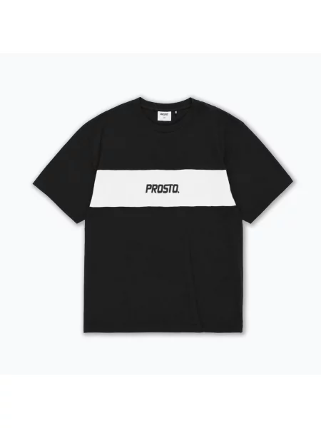 Tricou pentru bărbați PROSTO Root black/white alb