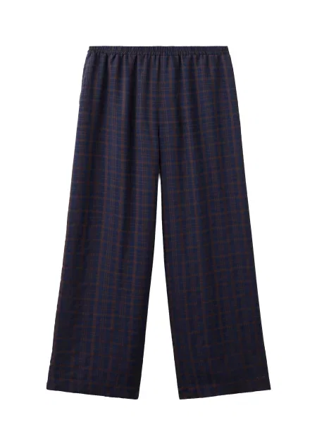 MANGO Pantaloni DARA bleumarin / ciocolatiu