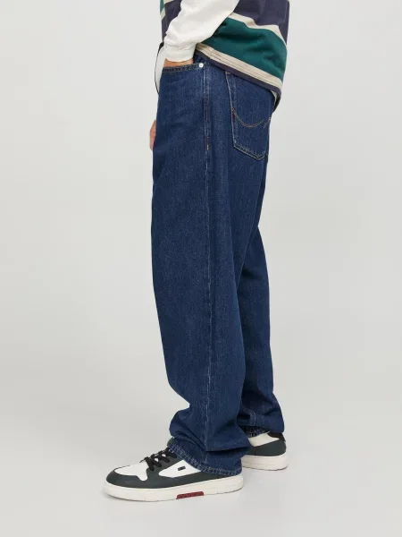 JACK & JONES Džínsy JJIEDDIE JJIORIGINAL denim modrá