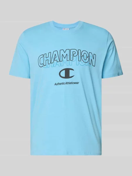 T-shirt z nadrukiem z logo i okrągłym dekoltem Champion