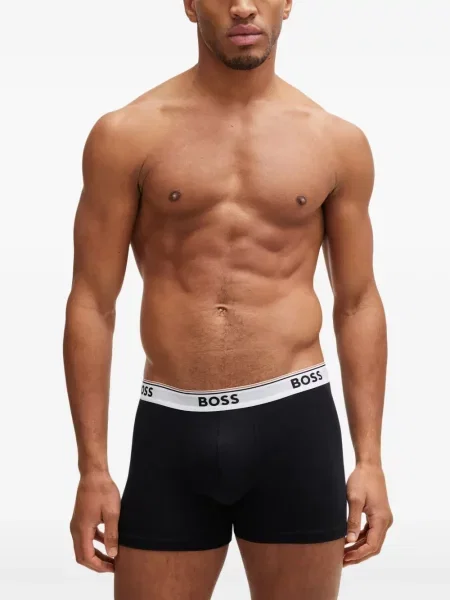 Boxerky Boss jersey s autogramem černé