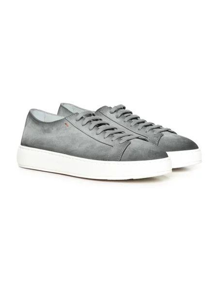 Sneakersy Santoni skórzane szare