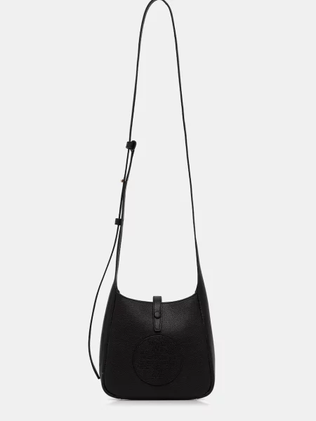 TORY BURCH De piele geantă poștaș Miller Swing negru