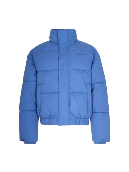 Daily Paper kurtka Renako Monogram Puffer zimowa oversize niebieski