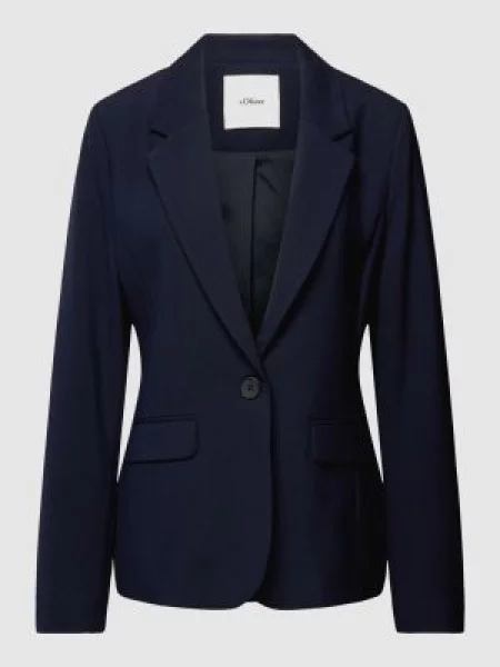 Żakiet z zapięciem na guzik S.oliver Black Label granatowa