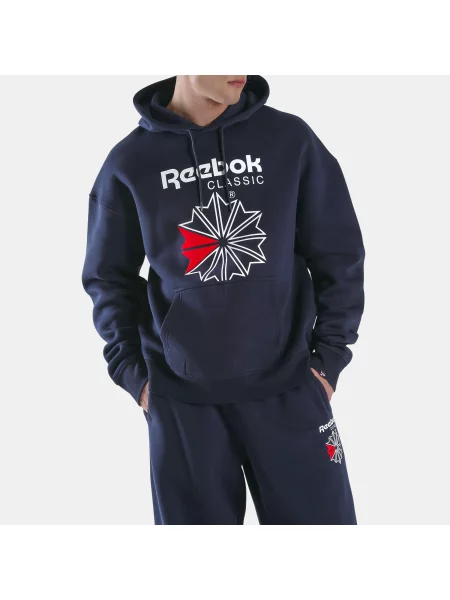 Reebok Starcrest bluza z kapturem o luźnym krojuunisex VECTOR NAVY Size: granatowa