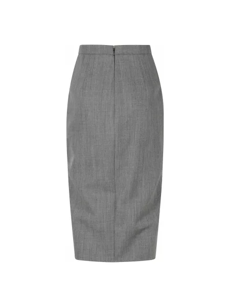 Spódnica midi Elisabetta Franchi wełniana szara
