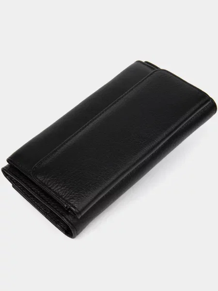 Кожаный кошелек St Leather Accessories черный