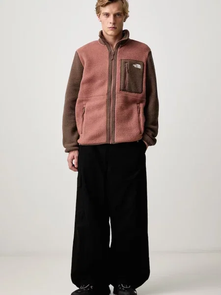 Polar damski The North Face Yumiori Full Zip rojizoszary S czerwona