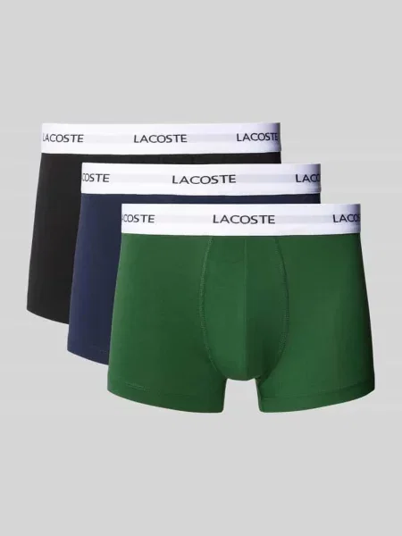 Bokserki Lacoste 3 pary black/green/navy blue zielone