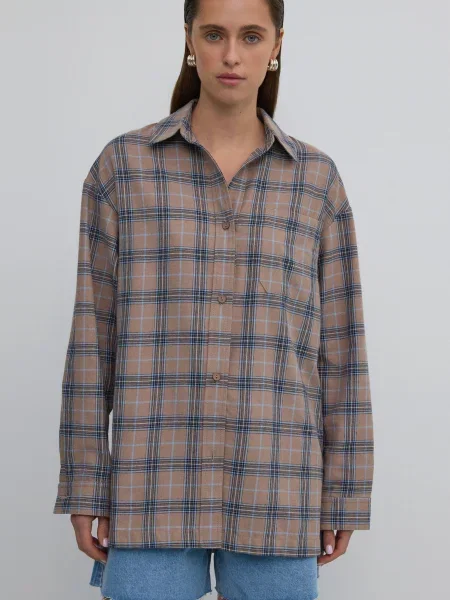 Сорочка Estro бавовна/поліестер бежевий