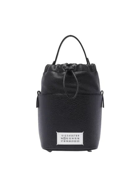 Lniany kapelusz Maison Margiela retro wiązany czarny