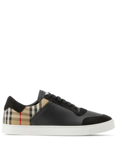 Tenisice Burberry od brušene kože karirane crna