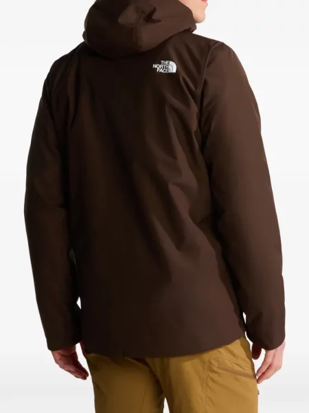 Geacă The North Face cu glugă maro