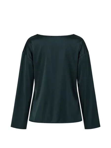 Lung bluză Emporio Armani din satin verde