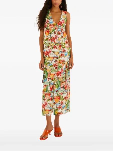 Vestă Farm Rio cu decolteu în V alb