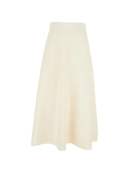 Fustă midi Max Mara până la genunchi alb