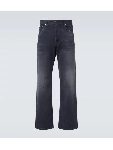 Ravne kavbojke Balenciaga modra