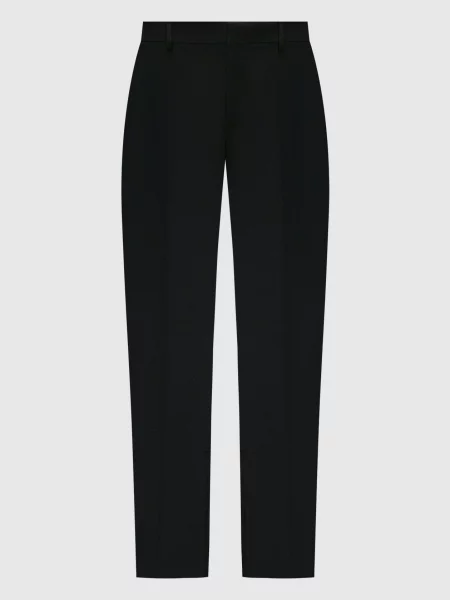 Шерстяные брюки Off-white с вышивкой черные