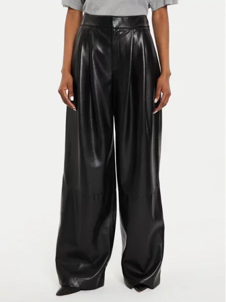 BOSS Hlače z naborki Tadesa' črna