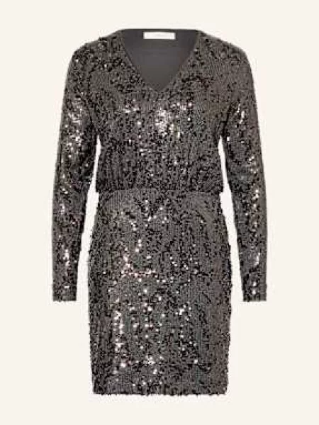 Inwear Sukienka Koktajlowa Kimbaiw Z Cekinami silber czarna