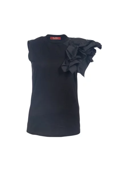 Bluzka Max Mara Studio z falbankami czarna