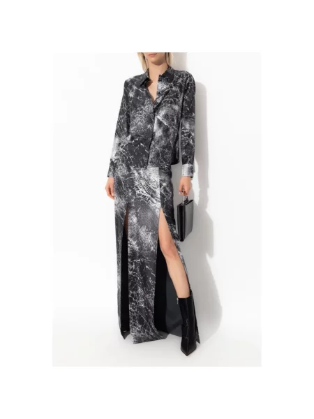 Jedwabna spódnica Alexander Mcqueen czarna