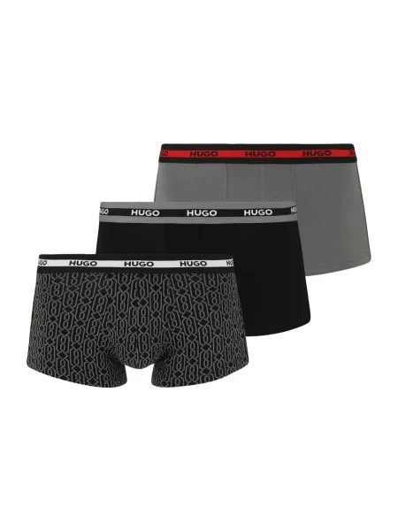 HUGO Boxerky pánske s bavlnou TRUNK TR PLANET DES čierna